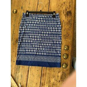 Sunny Leigh Womens Blue‎ Skirt XS pencil straight skirt polyester floral USA